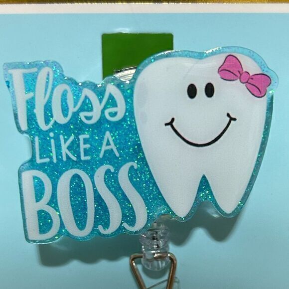 NWT Simply Southern “Floss Like A Boss”‎ Badge Reel - Picture 3 of 4